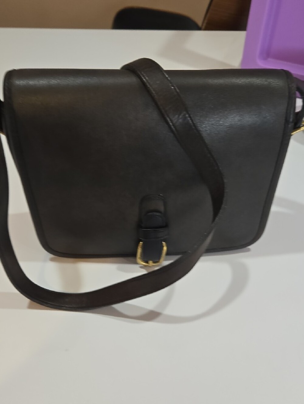 Coach Saddle Bag Black Vintage - Picture 8 of 11